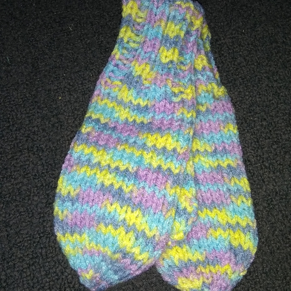 Handmade hand knitted mittens